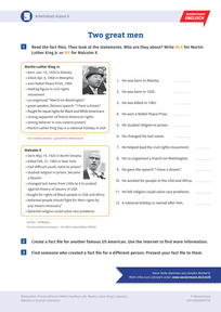 Produktabbildung zu Two great men - Englisch-Arbeitsblatt zum Thema Geschichte