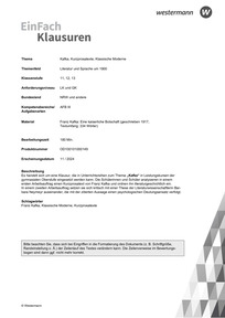 Produktabbildung zu Kurzprosatexte von Franz Kafka | Literatur und Sprache um 1900 - Franz Kafka: Eine kaiserliche Botschaft (geschrieben 1917)
