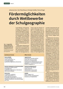 Produktabbildung zu Fördermöglichkeiten durch Wettbewerbe der Schulgeographie