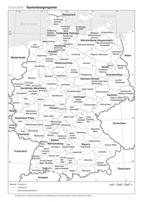 Produktabbildung zu Deutschland - Raumordnungsregionen