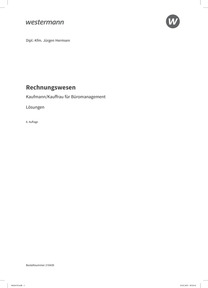 Probeseiten Rechnungswesen Kaufmann/Kauffrau für Büromanagement - Lösungen, 8. Auflage 2025