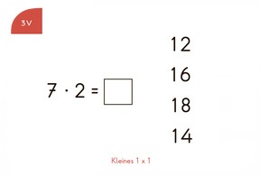 Kleines Einmaleins, Beispiel 7x2