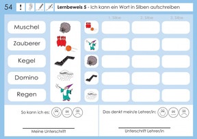 Mein Silbenheft: Lernbeweis 5