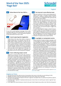 Produktabbildung zu Word of the Year 2025: 'Rage Bait' - - Englisch ab Klasse 10