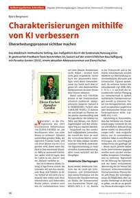 Produktabbildung zu Charakterisierungen mithilfe von KI verbessern - Überarbeitungsprozesse sichtbar machen