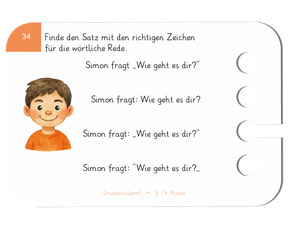 Grundschulprofi Deutsch - Beispielübung «Zeichensetzung»