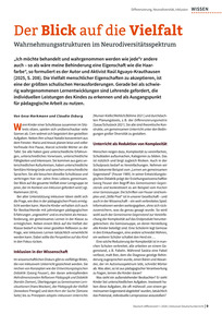 Produktabbildung zu Der Blick auf die Vielfalt - Wahrnehmungsstrukturen im Neurodiversitätsspektrum