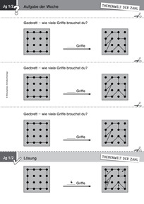 Produktabbildung zu Themenwelt der Zahl: Aufgabe der Woche 15/2017 - Raum und Form: Geobrett (Klasse 1/2)