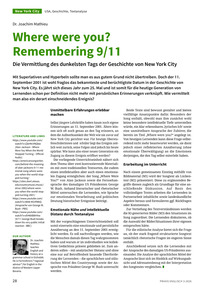 Produktabbildung zu Where were you?  Remembering 9/11 - Die Vermittlung des dunkelsten Tags der Geschichte von New York City