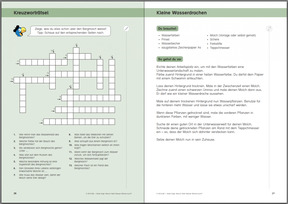 Beispielseiten 26-27: Kreuzworträtsel und Wasserdrachen