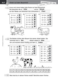 Produktabbildung zu Themenwelt der Zahl: Sommerferien - Lösungen - Monatsspecial August 2014