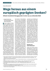 Produktabbildung zu Wege heraus aus einem europäisch geprägten Denken? - Ethisch-moralische Bezugspunkte in einer neu zu ordnenden Welt