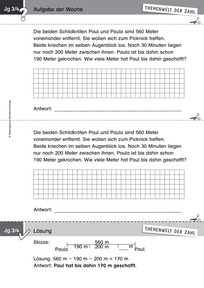 Produktabbildung zu Themenwelt der Zahl: Aufgabe der Woche 36/2014 - Sachrechnen mit Längen