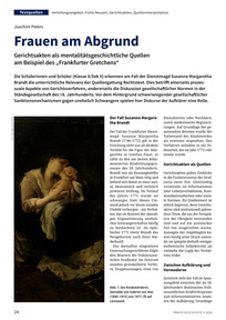 Produktabbildung zu Frauen am Abgrund - Gerichtsakten als mentalitätsgeschichtliche Quellen am Beispiel des „Frankfurter Gretchens“