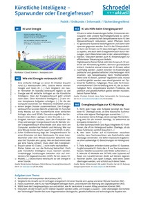 Produktabbildung zu Künstliche Intelligenz - Sparwunder oder Energiefresser? - - Politik / Erdkunde / Informatik / Fächerübergreifend ab Klasse 9