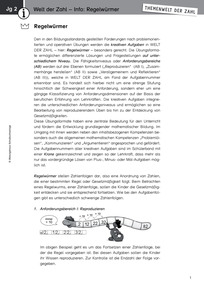 Produktabbildung zu Welt der Zahl - Info: Regelwürmer (Klasse 2) - Fachaufsätze