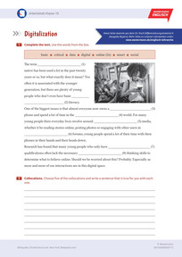 Produktabbildung zu Digitalization - Englisch-Arbeitsblatt zum Thema Digitalisierung