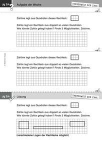 Produktabbildung zu Themenwelt der Zahl: Aufgabe der Woche 18/2018 - Raum und Form: Ebene Figuren: Flächeninhalt von Rechtecken