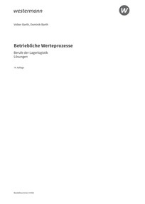 Probeseiten Betriebliche Werteprozesse - Berufe der Lagerlogistik - Lösungen Download, 14. Auflage 2024