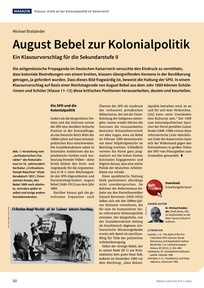 Produktabbildung zu August Bebel zur Kolonialpolitik - Ein Klausurvorschlag für die Sekundarstufe II
