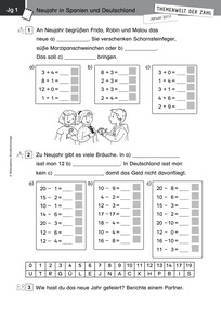 Produktabbildung zu Themenwelt der Zahl: Neujahr  - Kopiervorlagen - Monatsspecial Januar 2017