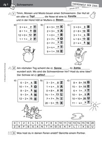 Produktabbildung zu Themenwelt der Zahl: Winter - Lösungen - Monatsspecial Januar 2015