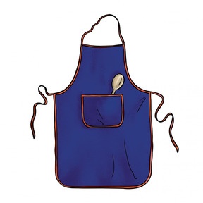 Vocabular Kleidung und Accessoires - Beispielkarte Schürze