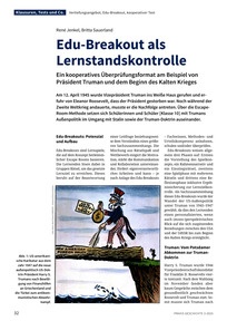 Produktabbildung zu Edu-Breakout als Lernstandskontrolle - Ein kooperatives Überprüfungsformat am Beispiel von Präsident Truman und dem Beginn des Kalten Krieges