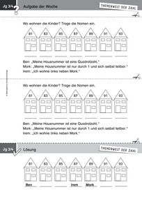 Produktabbildung zu Themenwelt der Zahl: Aufgabe der Woche 22/2015 - Zahlen bis 100 : Knobelaufgabe mit Zahleigenschaften