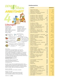 Produktabbildung zu Denken und Rechnen Bayern: Arbeitsheft 4 - Lösungen