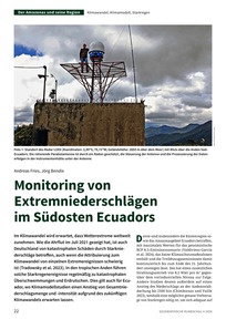 Produktabbildung zu Monitoring von Extremniederschlägen im Südosten Ecuadors
