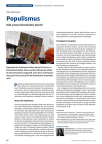 Produktabbildung zu Populismus - Hält unsere Demokratie stand?