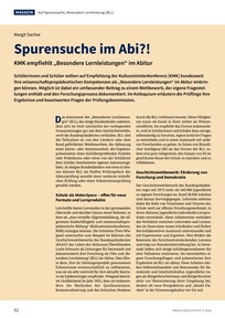 Produktabbildung zu Spurensuche im Abi?! - KMK empfiehlt "Besondere Lernleistungen" im Abitur