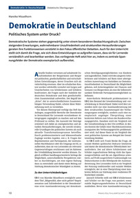 Produktabbildung zu Demokratie in Deutschland - Politisches System unter Druck?