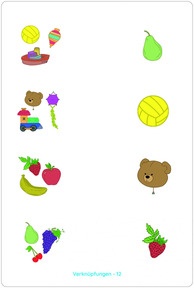 LeMo Kartensatz Verknüpfungen. Früchte und Spielzeug