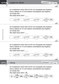 Produktabbildung zu Themenwelt der Zahl: Aufgabe der Woche 36/2015 - Zahlen bis 1000: Zahlenrätsel (alle Rechenoperationen)