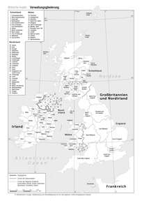 Produktabbildung zu Britische Inseln - Verwaltungsgliederung