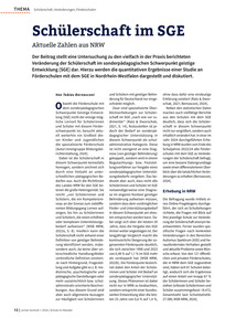 Produktabbildung zu Schülerschaft im SGE - Aktuelle Zahlen aus NRW