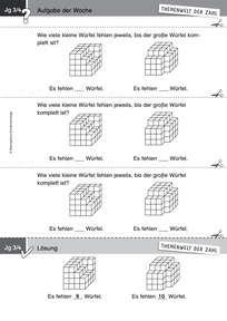 Produktabbildung zu Themenwelt der Zahl: Aufgabe der Woche 20/2015 - Raum und Form: Kopfgeometrie zum Thema Rauminhalt