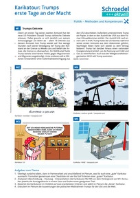 Produktabbildung zu Karikatour: Trumps erste Tage an der Macht - - Politik ab Klasse 9