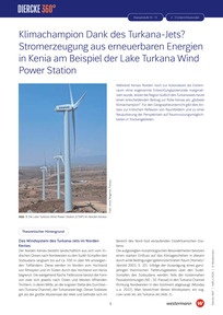 Produktabbildung zu Klimachampion dank des Turkana-Jets? - Stromerzeugung aus erneuerbaren Energien in Kenia am Beispiel der Lake Turkana Wind Power Station - Diercke 360° - Heft 2/2026