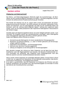 Produktabbildung zu Banken Online Februar 2019