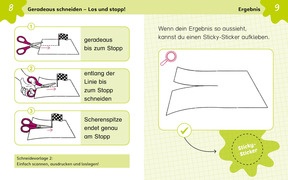 Beispielseite «Geradeaus schneiden - Los und stopp!»