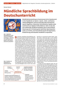 Produktabbildung zu Mündliche Sprachbildung im Deutschunterricht