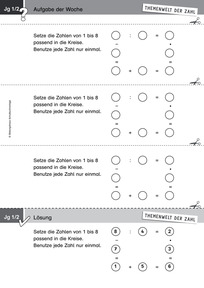 Produktabbildung zu Themenwelt der Zahl: Aufgabe der Woche 11/2016 - Zahlen und Operationen: Knobelaufgabe (im Zahlenraum bis 20 - alle Rechenoperationen)