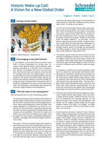Produktabbildung zu Historic Wake-up Call: A Vision for a New Global Order - - Englisch / Politik ab Klasse 11