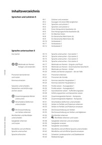 KV Flora 5: Inhaltsverzeichnis - Sprechen und zuhören & Sprache untersuchen