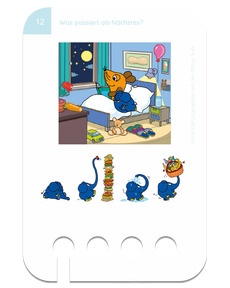 Verknüpfungsspiele mit der Maus 3-4+. Beispielkarte Gute Nacht Geschichte