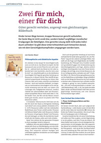 Produktabbildung zu Zwei für mich, einer für dich - Güter gerecht verteilen, angeregt vom gleichnamigen Bilderbuch