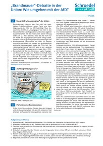 Produktabbildung zu "Brandmauer"-Debatte in der Union: Wie umgehen mit der AfD? - - Politik ab Klasse 10